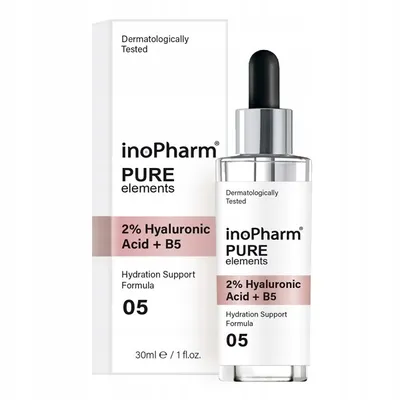Zdjęcie produktu dla InoPharm Pure Elements 2% Hyaluronic Acid + B5 Serum do twarzy, 30ml