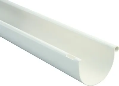 Produktbild von Marley Dachrinne Kunststoff halbrund Verkehrsweiß RAL 9016 RG 75 mm L = 3000 mm