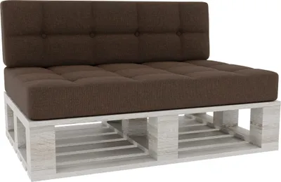 Obrázok produktu pre Vankúše na palety, vankúše na palety sedák operadlo prešívané PFG (sada (sedák 120x80 + operadlo 120x40), hnedá)