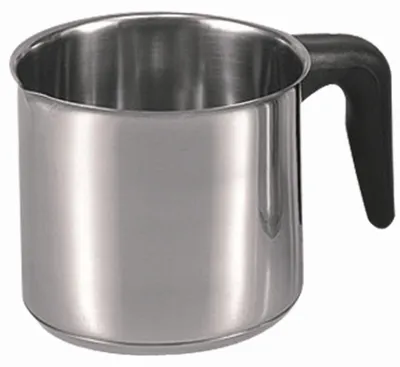 Image de Karl Krüger 2112 Pot à lait avec bec verseur en acier inoxydable 12 cm, capacité 1,0 litre / Pot à lait / INDUCTION