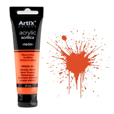 Zdjęcie produktu dla Farba akrylowa NEON ORANGE Artix PP639-34, 35 ml