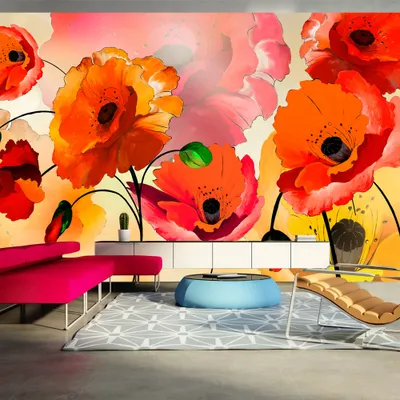 Produktbild von Basera Fototapete Mohnblumenmotiv 10130906-2, Vliestapete, 500x280 cm