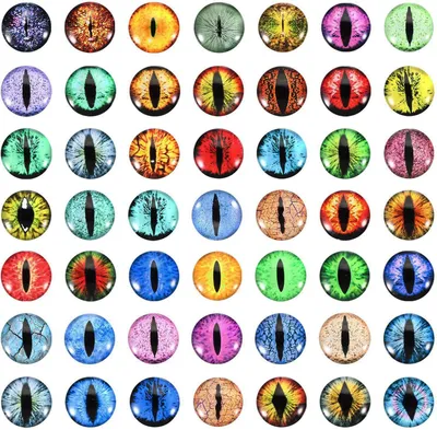 Imagen del producto de Ojos de vidrio redondos, de 16 mm, paquete de 100 unidades, multicolores, para manualidades creativas