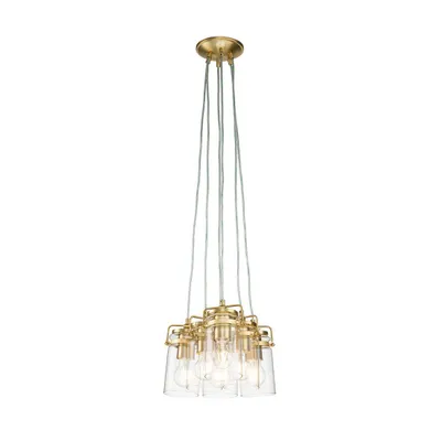 Immagine prodotto di Lampadario Contemporaneo Brinley Acciaio Ottone Spazzolato 6 Luci E27