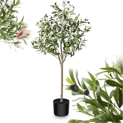 Obrázok produktu pre Umelý olivovník, 180 cm, umelé rastliny, veľký, umelý, do interiéru aj exteriéru, vhodný na balkón, do izby, obývačky, kúpeľne