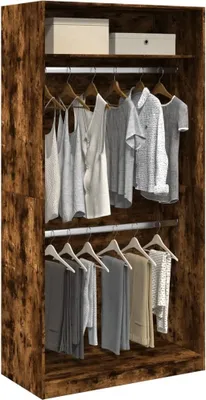 Produktbild von Möbel Kleiderschrank Räuchereiche 100x50x200 cm Holzwerkstoff - Kleiderschränke 3307805