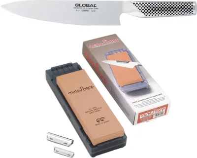 Produktbild von Global Messerset Kochmesser G-2 + Schleifstein 460