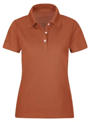 Immagine prodotto di Camicia polo da donna del marchio Trigema, realizzata in tessuto piqué di alta qualità, con listino a tre bottoni