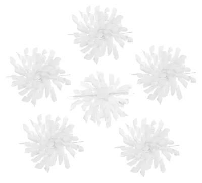 Lockenschleifen 6er-Pack, 10 cm, selbstklebend, weiß