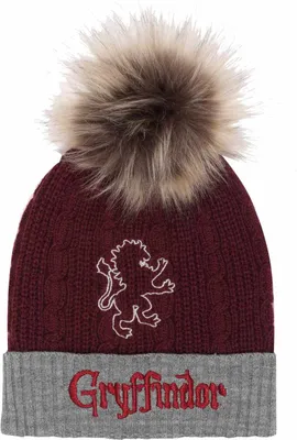 Image de Harry Potter - Bonnet à pompon HE1693 (Taille unique) (Rouge/Gris)