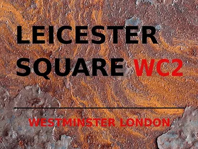 Produktbild von vianmo Holzschild 30x40 cm London Westminster Leicester Square WC2