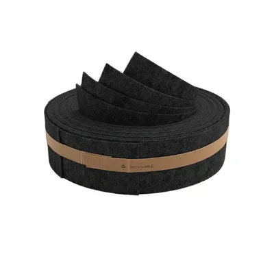 Produktbild von Doppelstab Sichtschutz zaun|zu Design-Vlies Akzentstreifen 4er Set VIERTEL Zaun Schwarzgrau