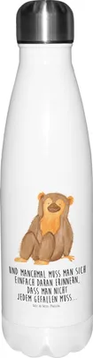 Produktbild von Mr. & Mrs. Panda Trinkgefäß Affe - Weiß - Geschenk, Afrika, Affen, thermosflaschen, thermobehälter, Trinkflasche, trinkflaschen, Motivation, Liebe, Selfcare, Thermos