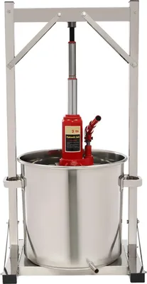 Produktbild von 22L Edelstahl Apfelweinpresse, Obstpresse Apfelpresse Fruchtpresse mit Trommel, Pressenrahmen und Hydraulik