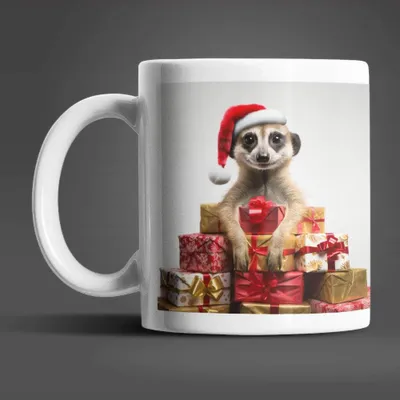 Produktbild von Erdmännchen Geschenke Weihnachten Kaffeetasse Teetasse Tasse Geschenkidee 330 ml – Erdmännchen 01