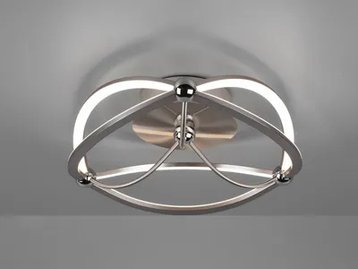 Produktbild von Designer LED Deckenleuchte CHARIVARI Silber matt, Ø 41cm