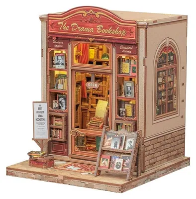 Produktbild von Baukasten Cutebee Drama Bookshop CWGC206 Holz 16 x 16 x 18 cm