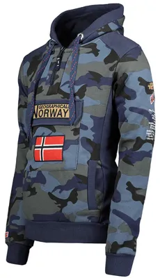 Zdjęcie produktu dla Geographical Norway bluza kolor niebieski dla mężczyzn WT1663H/GN/MILITAIRE BLUE