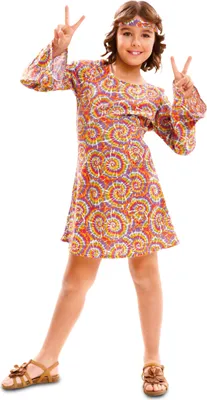 Immagine prodotto di Costume da hippie psichedelica per ragazze costume in maschera colorato