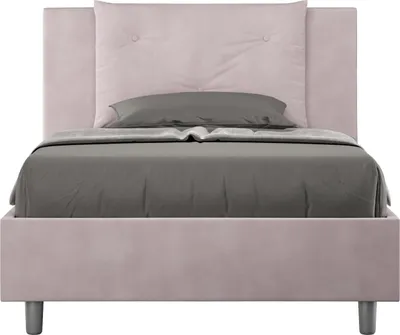 Produktbild von ITYHOME - Gepolstertes Bett ohne Lattenrost 120x210 mit Mikrofaserbezug Fliederfarbe Appia
