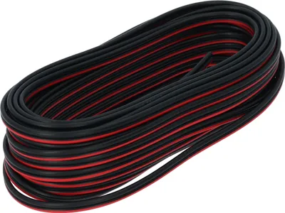 Image de Carpoint Câble pour haut-parleur noir/rouge 0,75mm² 10 mètres