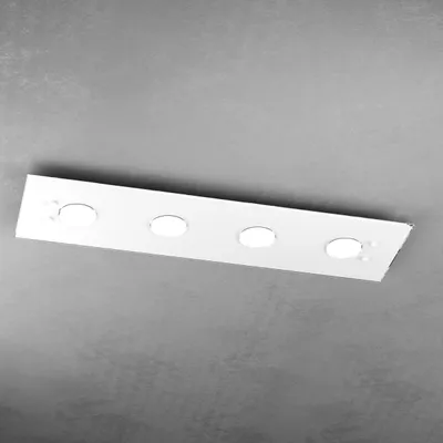 Immagine prodotto di Toplight Plafoniera da soffitto rettangolare 4 luci Path con attacco GX53, struttura colore bianco, design moderno 80x20x3cm
