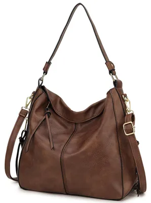 Zdjęcie produktu dla Elzusha - Elegancka damska torba typu hobo wykonana z materiału przypominającego skórę