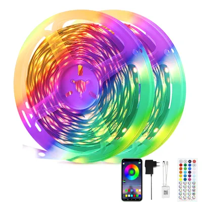 Immagine prodotto di ZMH Striscia LED 30 m Striscia LED Party Gaming Decorazione Luce RGB Autoadesiva Retroilluminazione TV Illuminazione TV con telecomando Smart Dimmable Music Sync per Camera