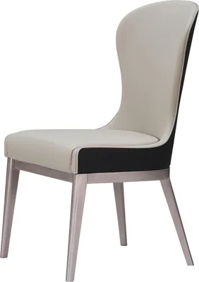 Produktbild von Luxus Lehnstuhl Stühle Design Möbel Esszimmer Edelstahl Grau Lederstuhl Edler