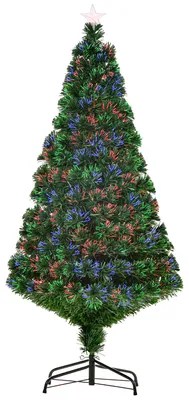 Produktbild von HOMCOM Weihnachtsbaum Tannenbaum Christbaum LED Lichtfaser Stern 5 Modell