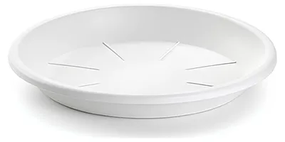 Produktbild von Plasticforte Pflanztopf unter Untersetzer / Auffangschale - weiss - Ø 30 cm - Kunststoff