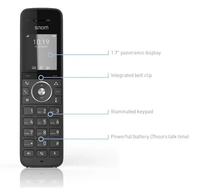 Productafbeelding van 4363 Snom M15 SC DECT-telefoon met nummerherkenning, zwart