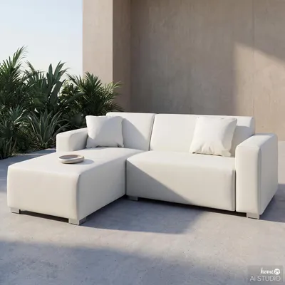 Produktbild von home24 Outdoor-Ecksofa - Creme