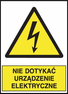 Zdjęcie produktu dla Z-1EOA - Znak elektryczny „Nie dotykać urządzenie elektryczne” - 74x105
