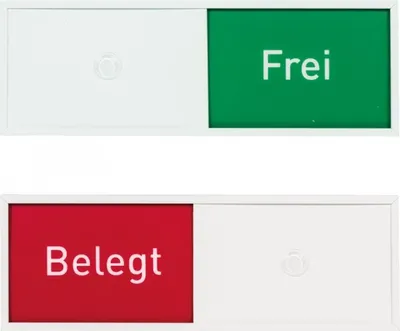 Produktbild von Schild I Anzeige Frei-Belegt, für Türschild Madrid, weiß, Aluminium, 150,5x50...