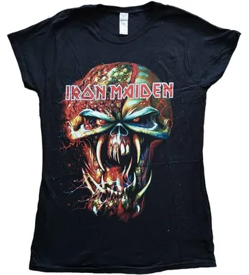 Image de Iron Maiden Final Frontier Eddie Big Head Skinny Ladies T