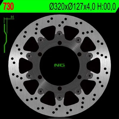 Produktbild von Ng Vordere Bremsscheibe Für Ktm 625/640/690 (320X127X4) (6X6.5Mm)