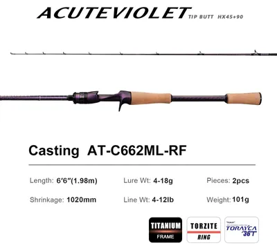 Image de Canne à pêche, modèle télescopique, action rapide, AT-C662ML-RF