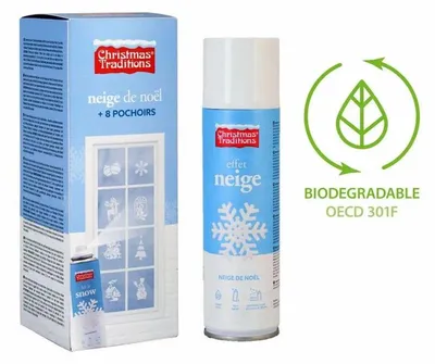 Produktbild von 24x Schneespray mit 8 Schablonen 150ml