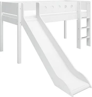 Produktbild von Flexa White Spielbett mit Rutsche Weiß
