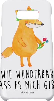 Produktbild von Mr. & Mrs. Panda Samsung Galaxy S8 plus Handyhülle  Fuchs Blumen - Weiß - Geschenk, Handy, Ich, Hülle, Cover, Boho, Handycover, Selbstbewusst, Liebe