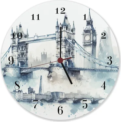 Produktbild von Wahrzeichen London Wanduhr aus Alu