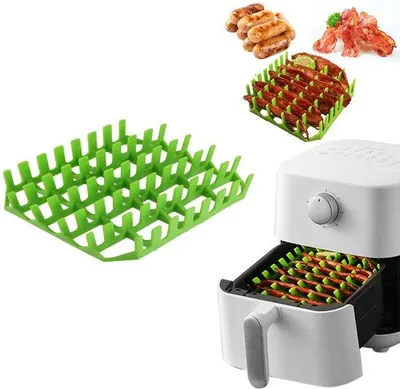 Obrázok produktu pre Silikónová sada na hotdogy do fritézy Airfryer, zelená, 2-dielna, vhodná na styk s potravinami