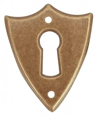 Antikes Messing-Schlüsselbrett, Jugendstil, 80x10x50 mm, 1 Stück