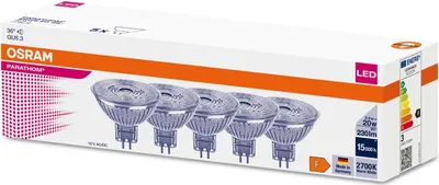 Produktbild von 5er-Pack OSRAM PARATHOM MR16 20 36 ° 2.6W GU5.3 Spot, Strahler 230lm 2700K warmweiss wie 20W 4099854042768