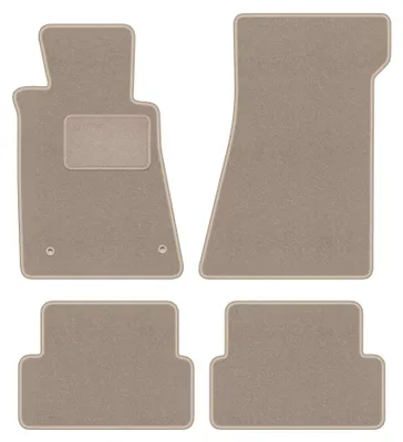 Image de Tapis de sol en moquette pour Mercedes SL R107 z katalizatorem 1985-1989 (coupé/cabriolet) – jeu 4 pièces, beiges, sur mesure – Wielganizator LUX
