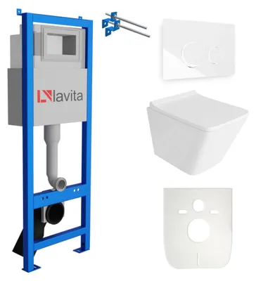 Produktbild von LAVITA WC-Set LAGO LAV 101 LAV 200.4.1 spülrandlos Weiß