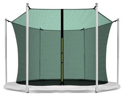 Obrázek produktu pro INLEA Vnitřní ochranná síť na trampolínu o celkovém průměru 250 cm na 6 tyčí – tmavě zelená