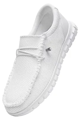Produktbild von Herren Sportschuhe Mokassins Netzgewebe Bequem Leicht Casual Weiß 43 EU