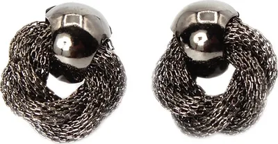 Produktbild von Schöne Ohrstecker im geflochtenem Design in Schwarz
